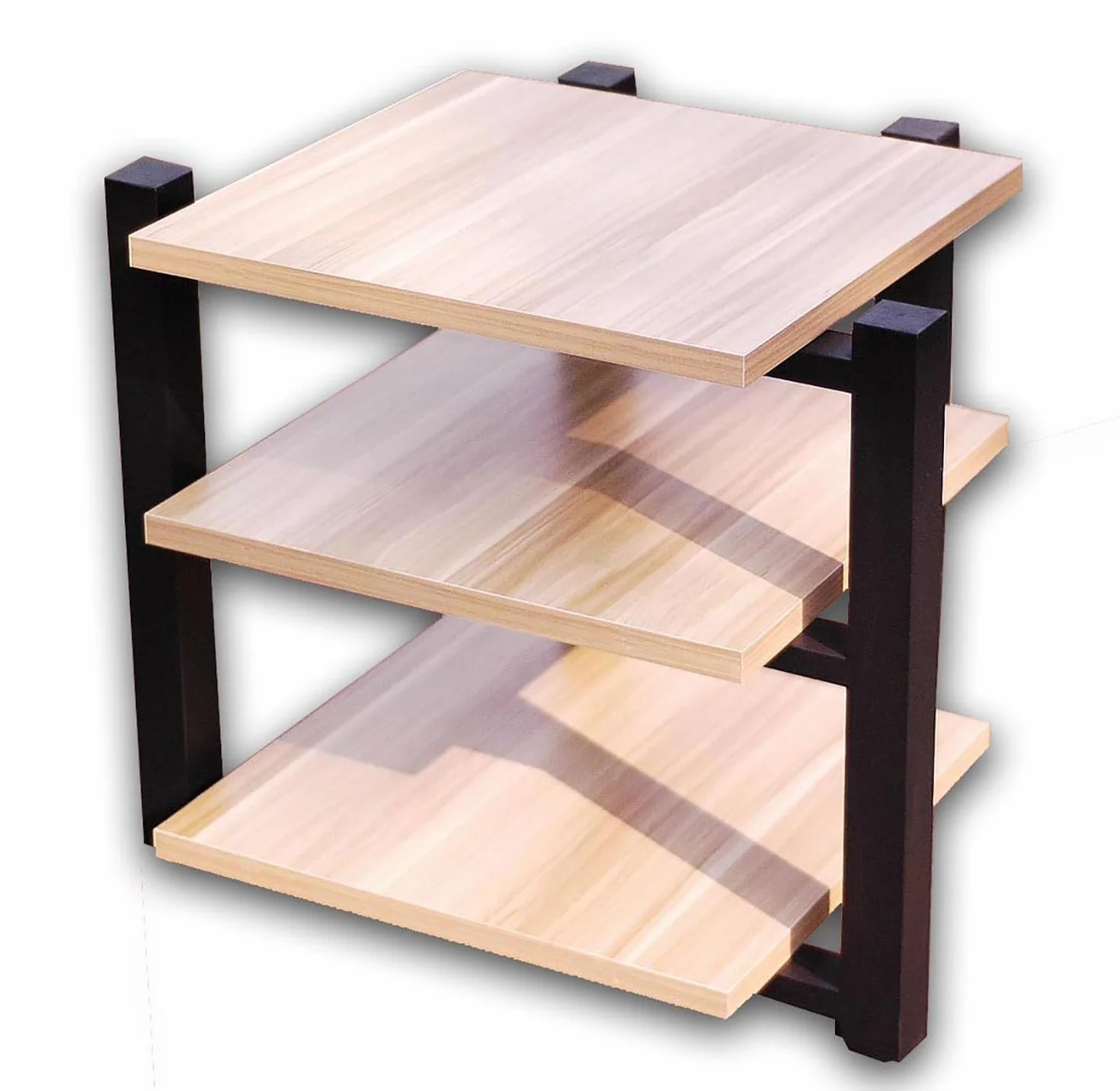Générique Support de Sol pour Jeux vidéo - Meuble Audio stéréo, Support multimédia pour Enceintes, Tour d'angle pour Jeux vidéo, Salon et Studio d'enregistrement, Bois véritable (70x55x90cm)
