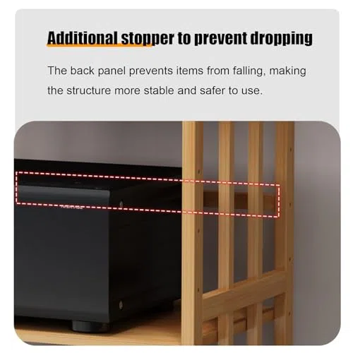 Tour HiFi réglable à 4 niveaux en bois avec roulettes – Support multimédia AV pour salon, studio de jeux et d'enregistrement – Rangement audio élégant (70 x 38 x 123 cm)